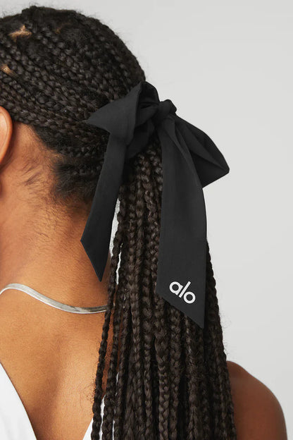 Love Knots Tie Scrunchie - Black