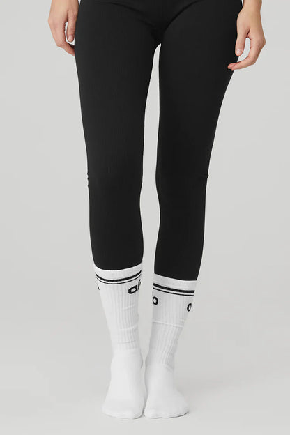 Women's Throwback Barre Sock - White