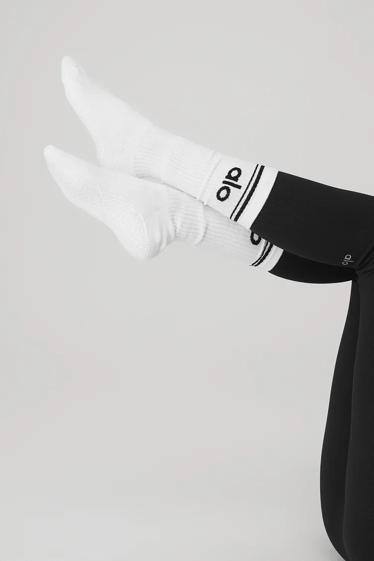 Women's Throwback Barre Sock - White