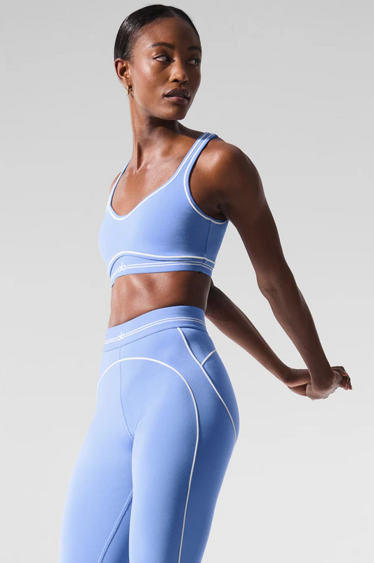 Airbrush High-Waist Heart Throb Legging - Crystal Clear Blue