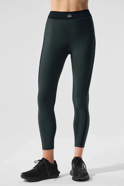 Airlift High-Waist 7/8 Line Up Legging - Charcoal Green
